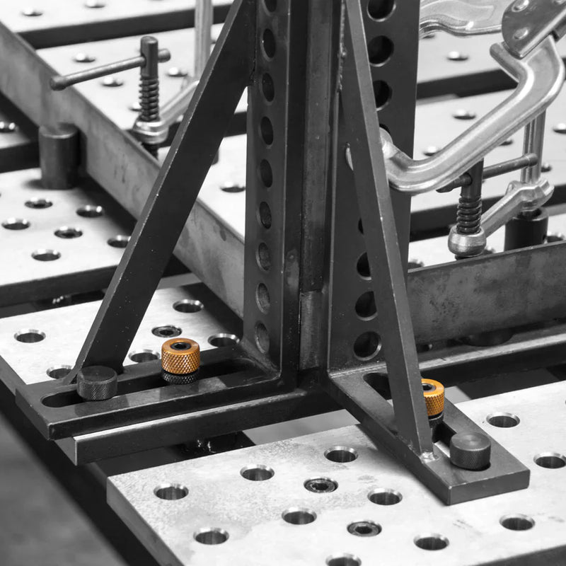 Load image into Gallery viewer, Ball lock bolts mount right angle brackets on the table.