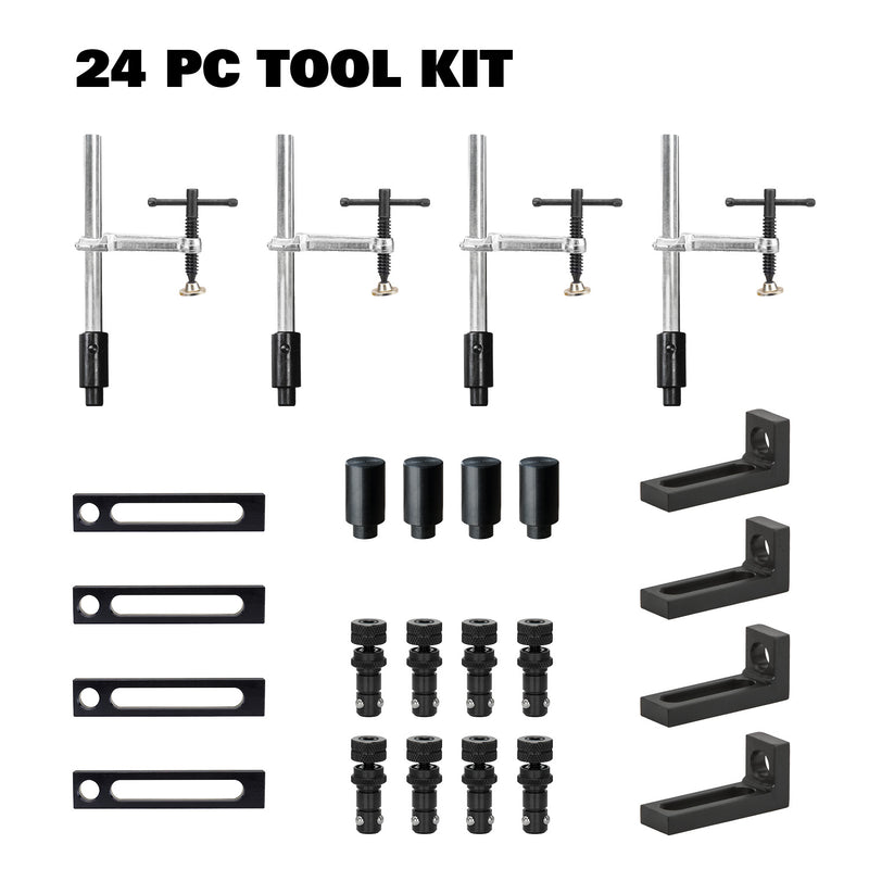 Load image into Gallery viewer, 4&#39; x 4&#39; Alpha 5/8 Table w/ 24-pc. Fixturing Kit, FREE shipping plus Free gift, FABTECH Special
