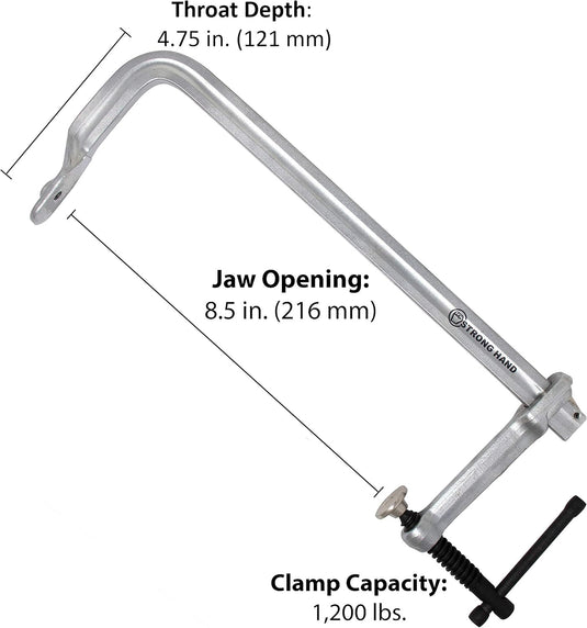 Medium-Duty F-Clamp, 8.5"