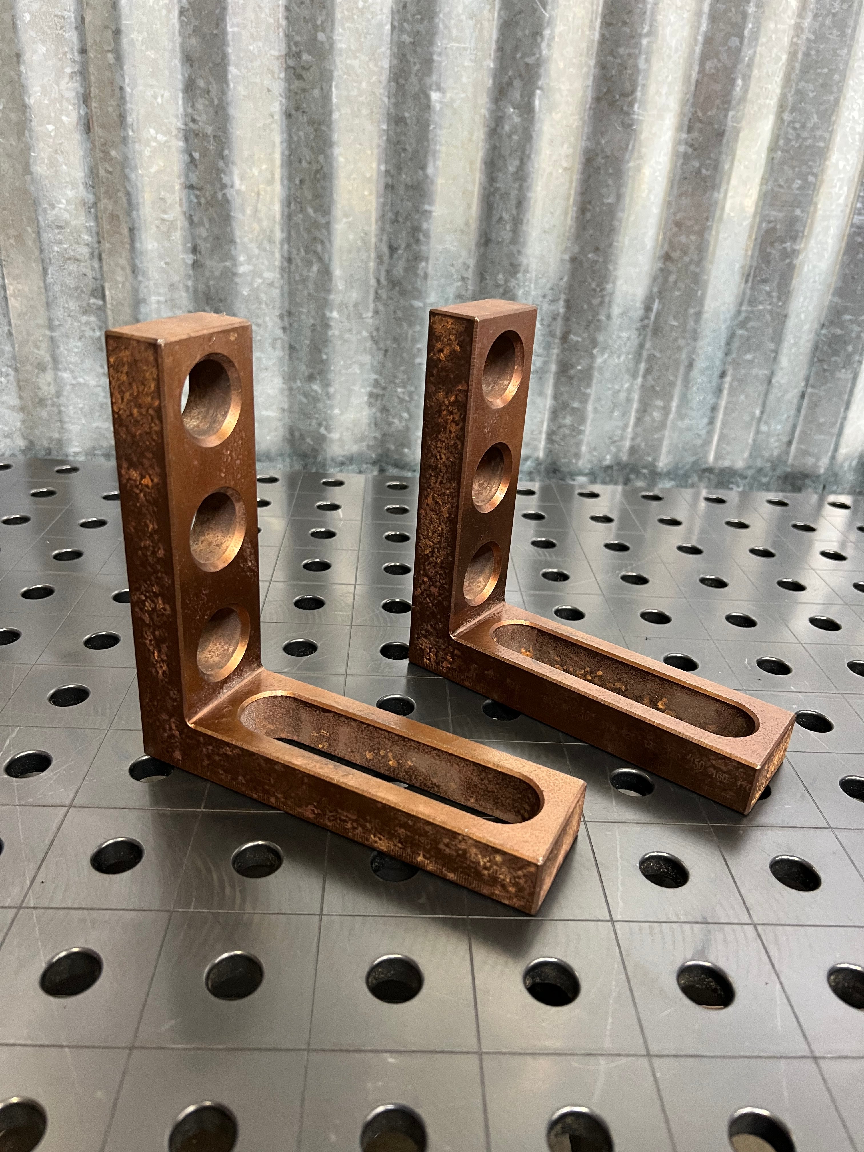 L Stop and Clamping Square, 175 mm, Burnished [Blemished]