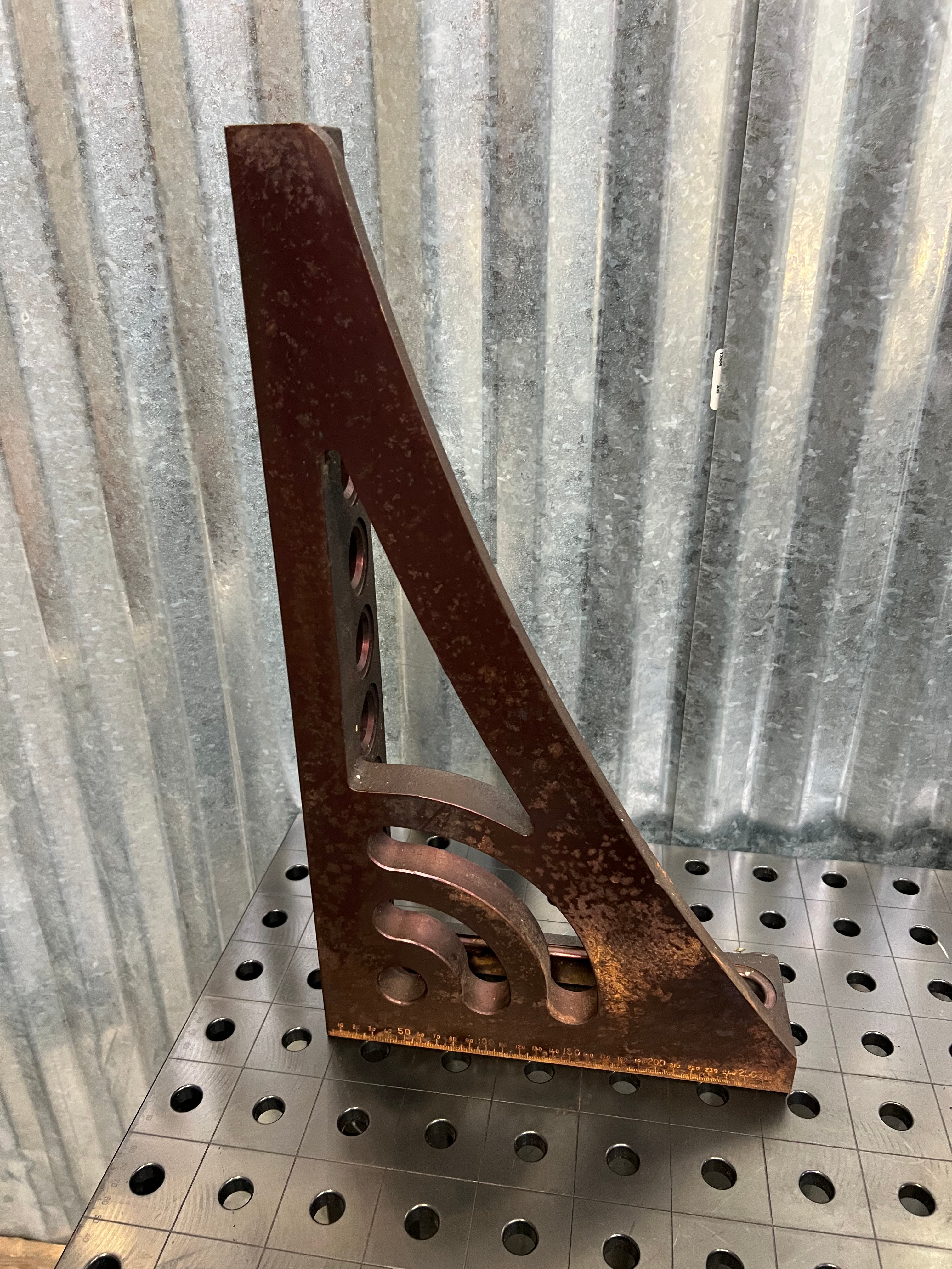 G Stop and Clamping Square with Left Rotation Angle, 500 mm, Nitrided [Blemished]