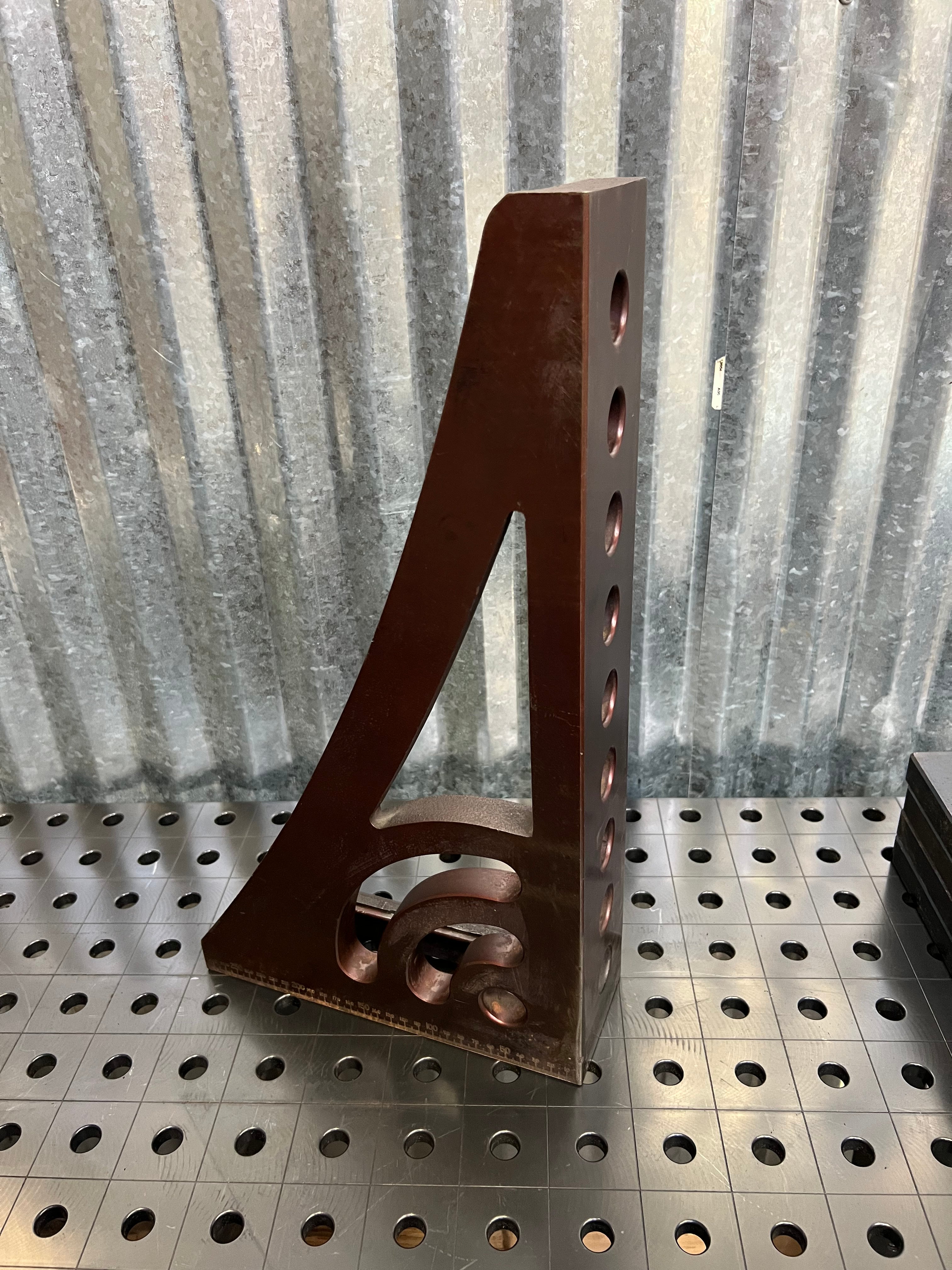 G Stop and Clamping Square with Right Rotation Angle, 500 mm, Nitrided [Blemished]