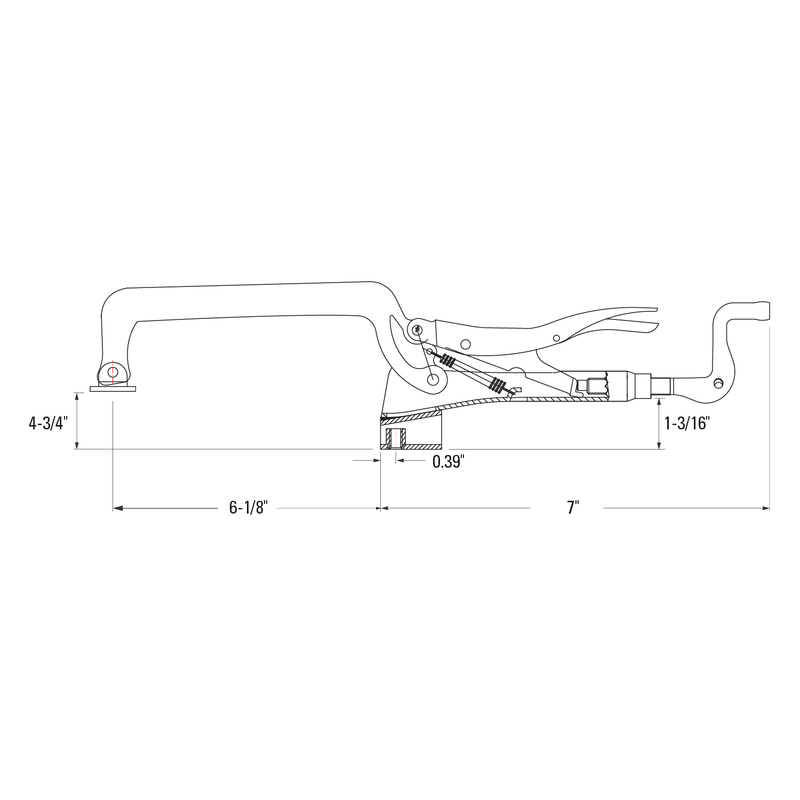 Load image into Gallery viewer, Table Mount Locking C-Clamp, 5.5&quot;
