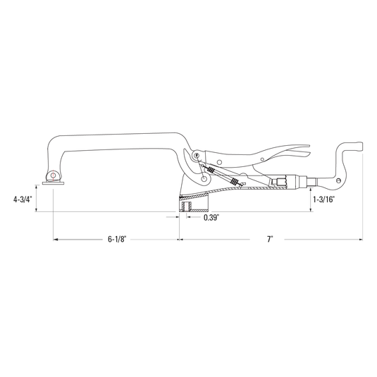 Table Mount Locking C-Clamp, 5.5"