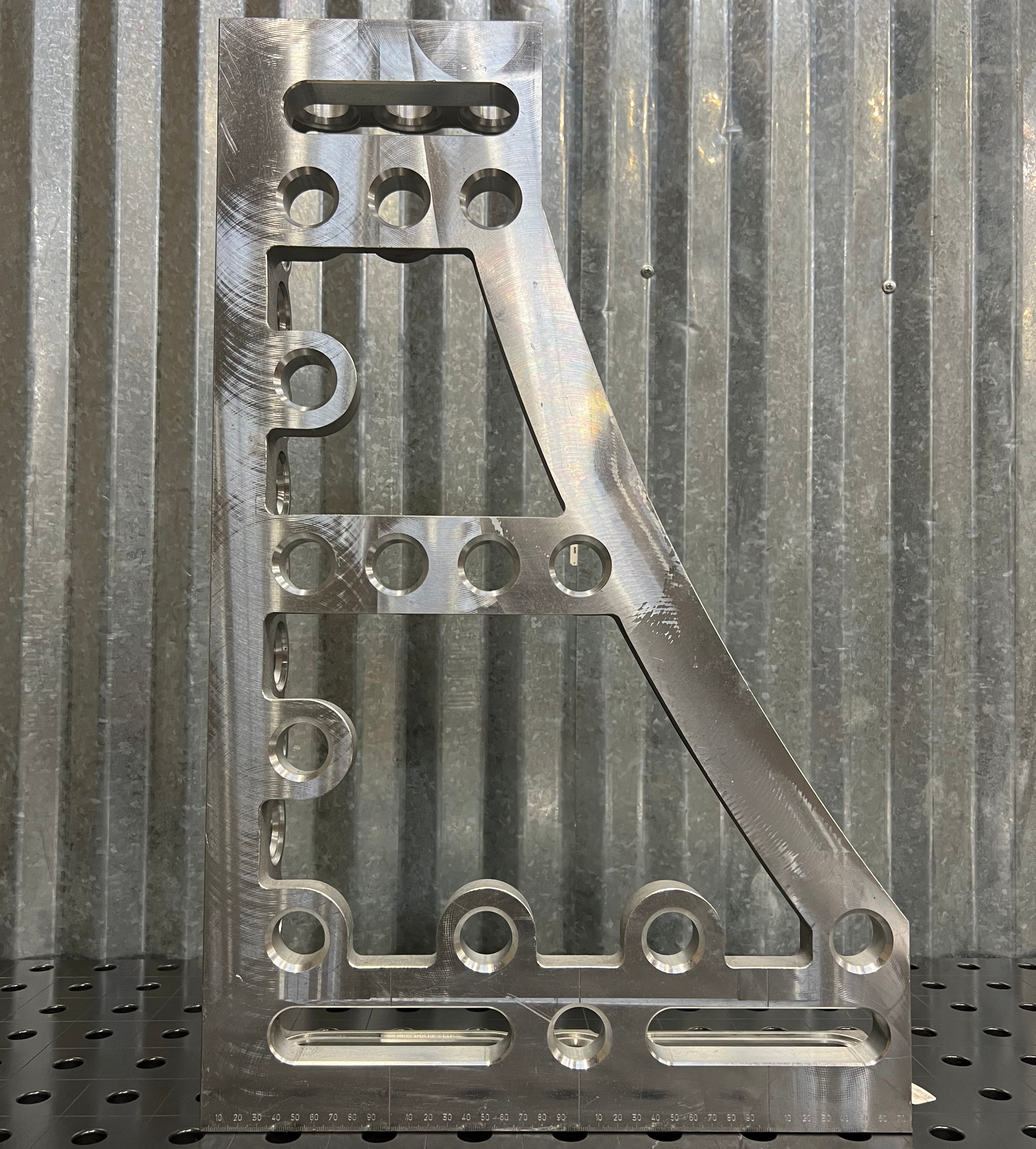 GK Left Stop and Clamping Square, 600 mm, Aluminum/Titanium [Open Box]
