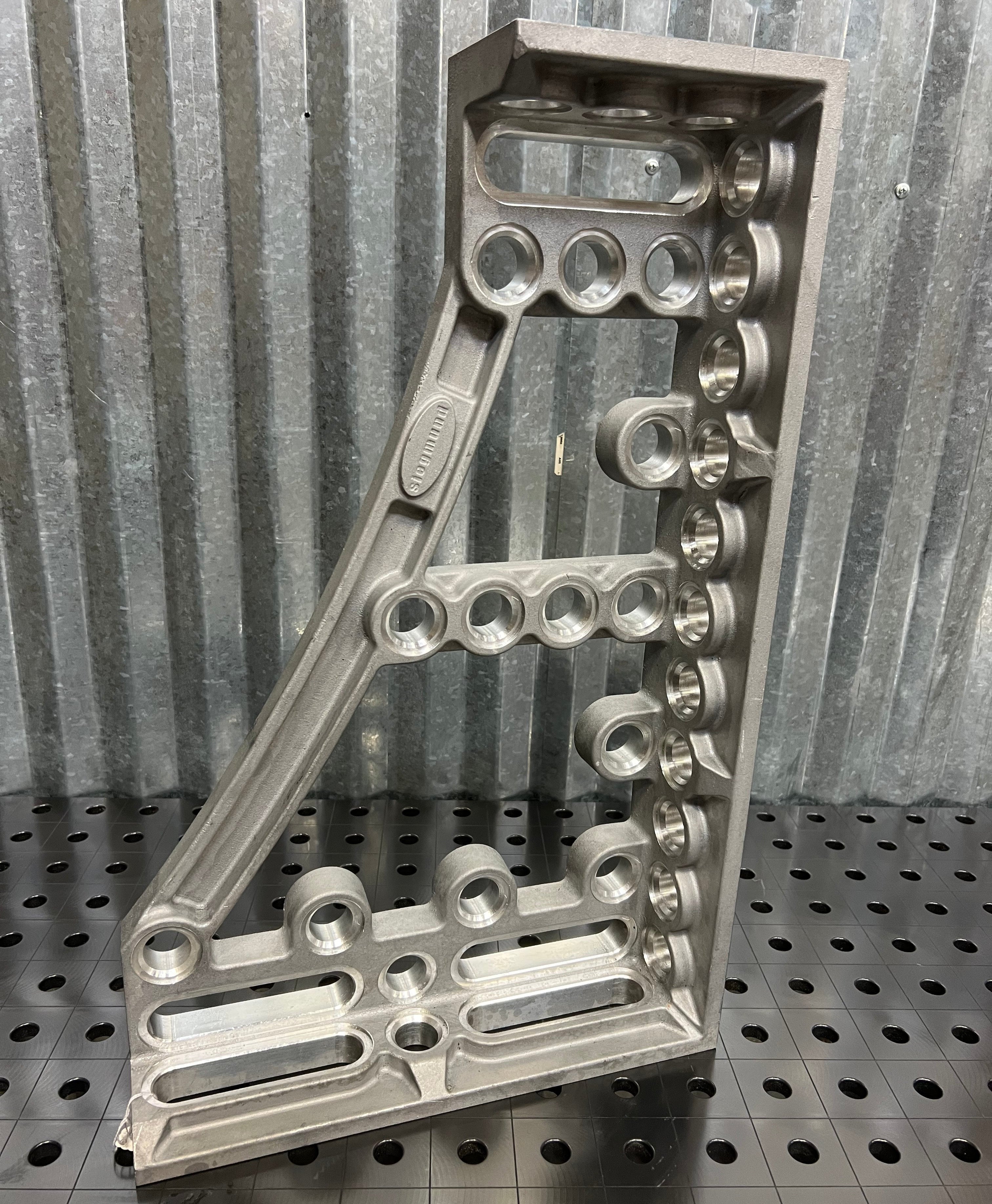 GK Left Stop and Clamping Square, 600 mm, Aluminum/Titanium [Open Box]