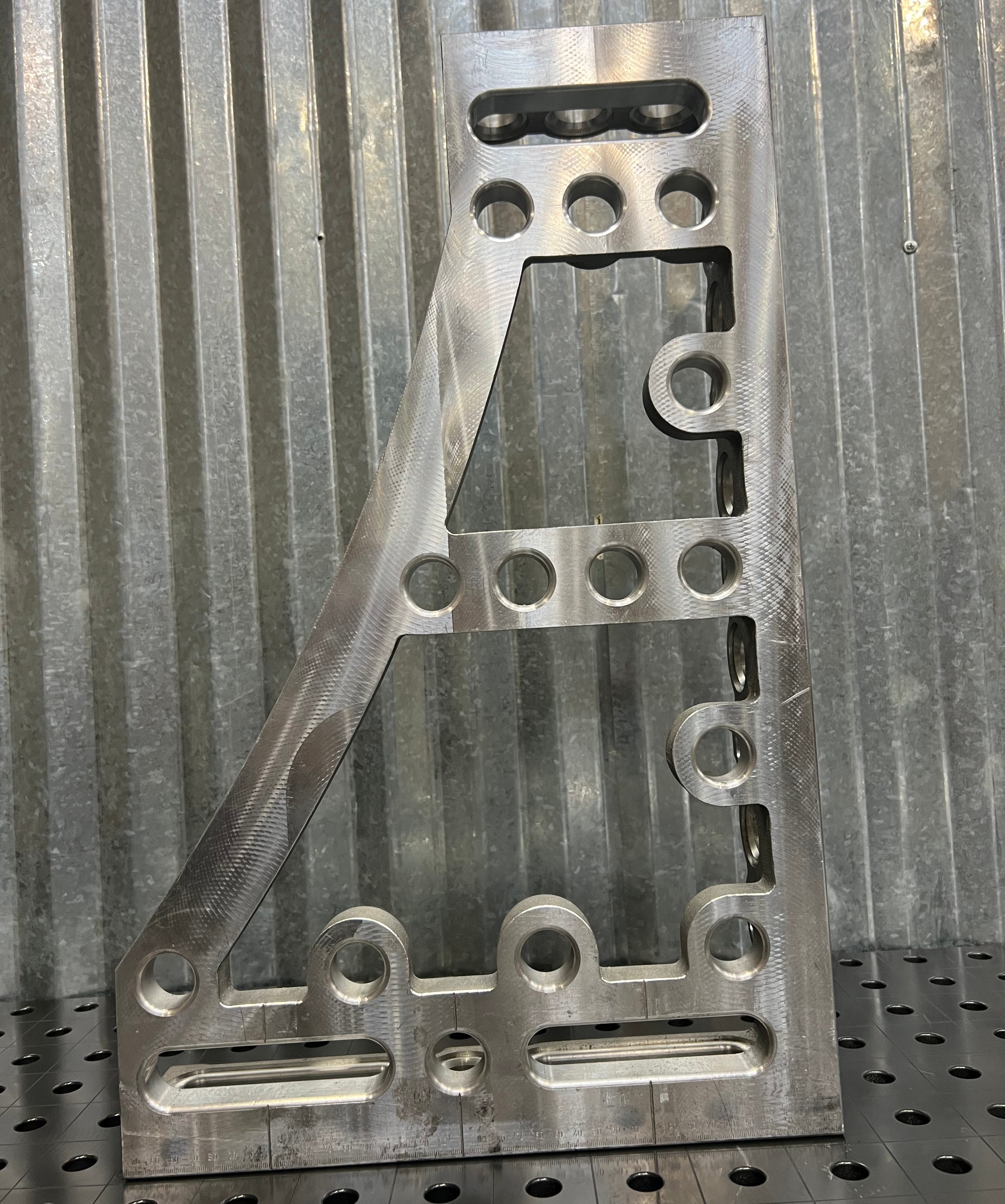 GK Right Stop and Clamping Square, 600 mm, Aluminum/Titanium [Open Box]
