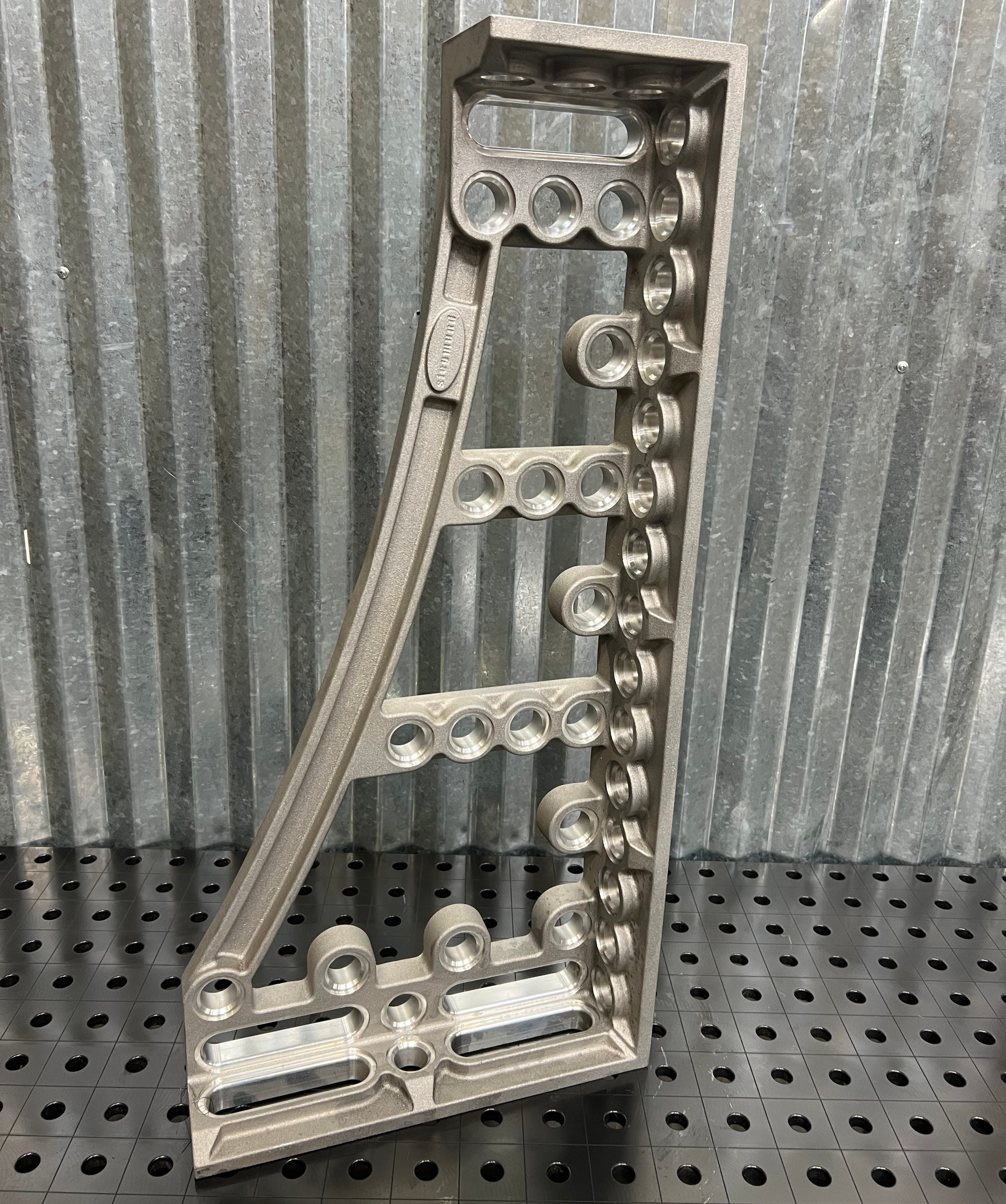 GK Left Stop and Clamping Square, 800 mm, Aluminum/Titanium [Open Box]