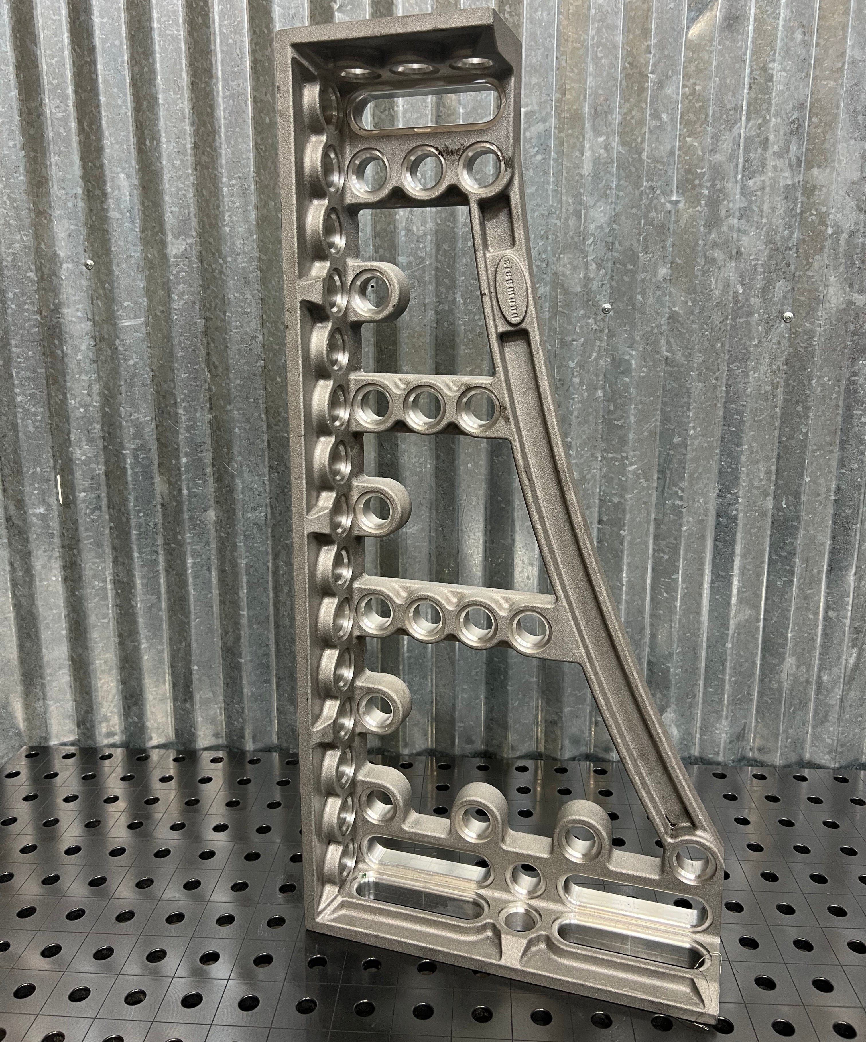 GK Right Stop and Clamping Square, 800 mm, Aluminum/Titanium [Open Box]