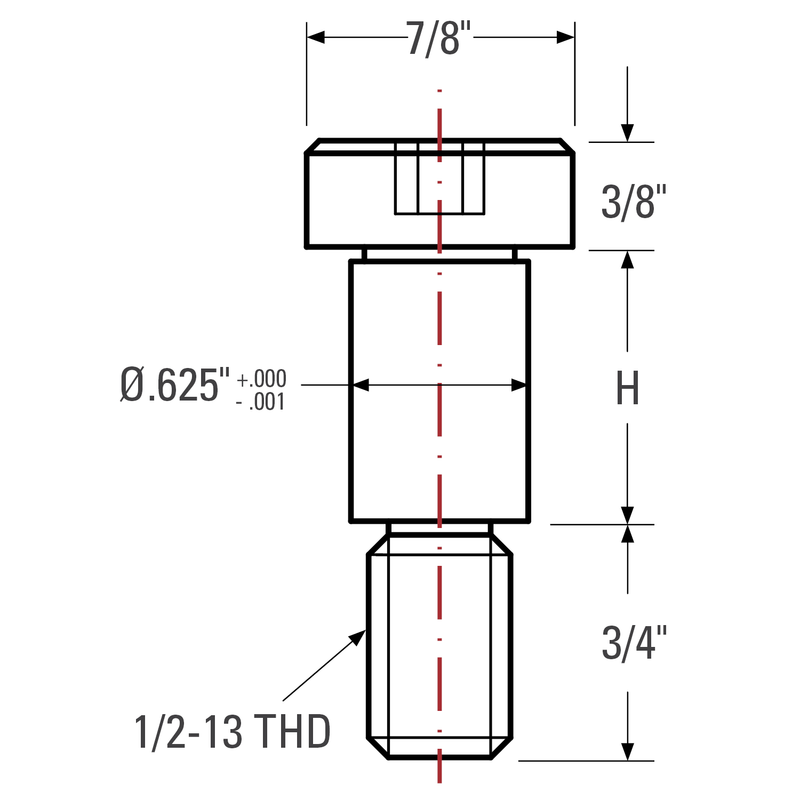 Load image into Gallery viewer, Socket Head Shoulder Bolts, Fit 5/8 Holes
