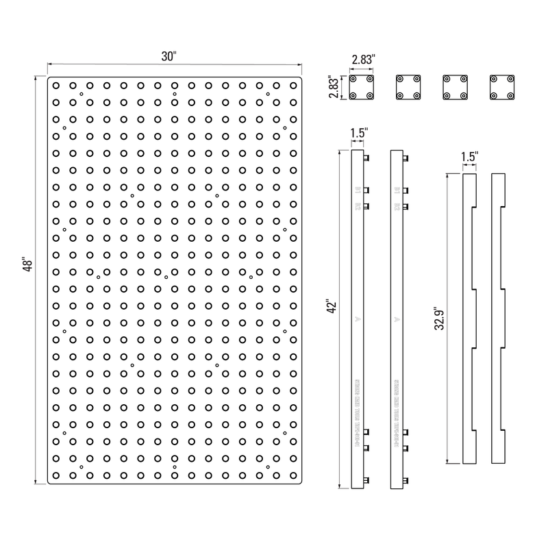 Cargue la imagen en el visor de la galería, Rhino Plate Connecting Bridge Kit, with one 30&quot; x 48&quot; Plate
