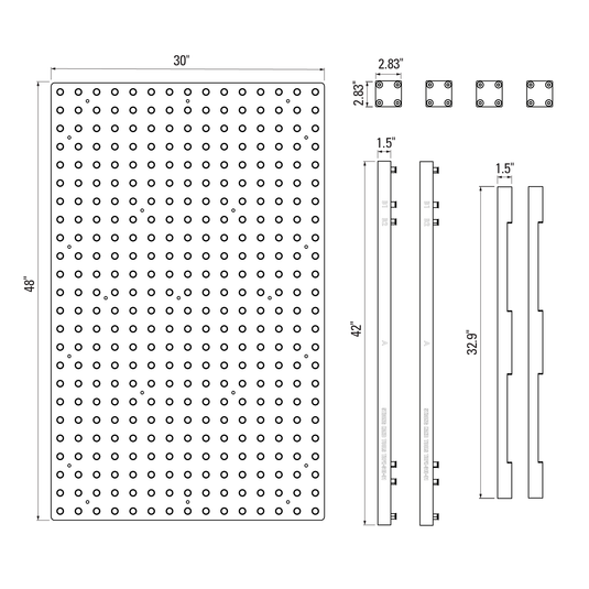 Rhino Plate Connecting Bridge Kit, with one 30" x 48" Plate