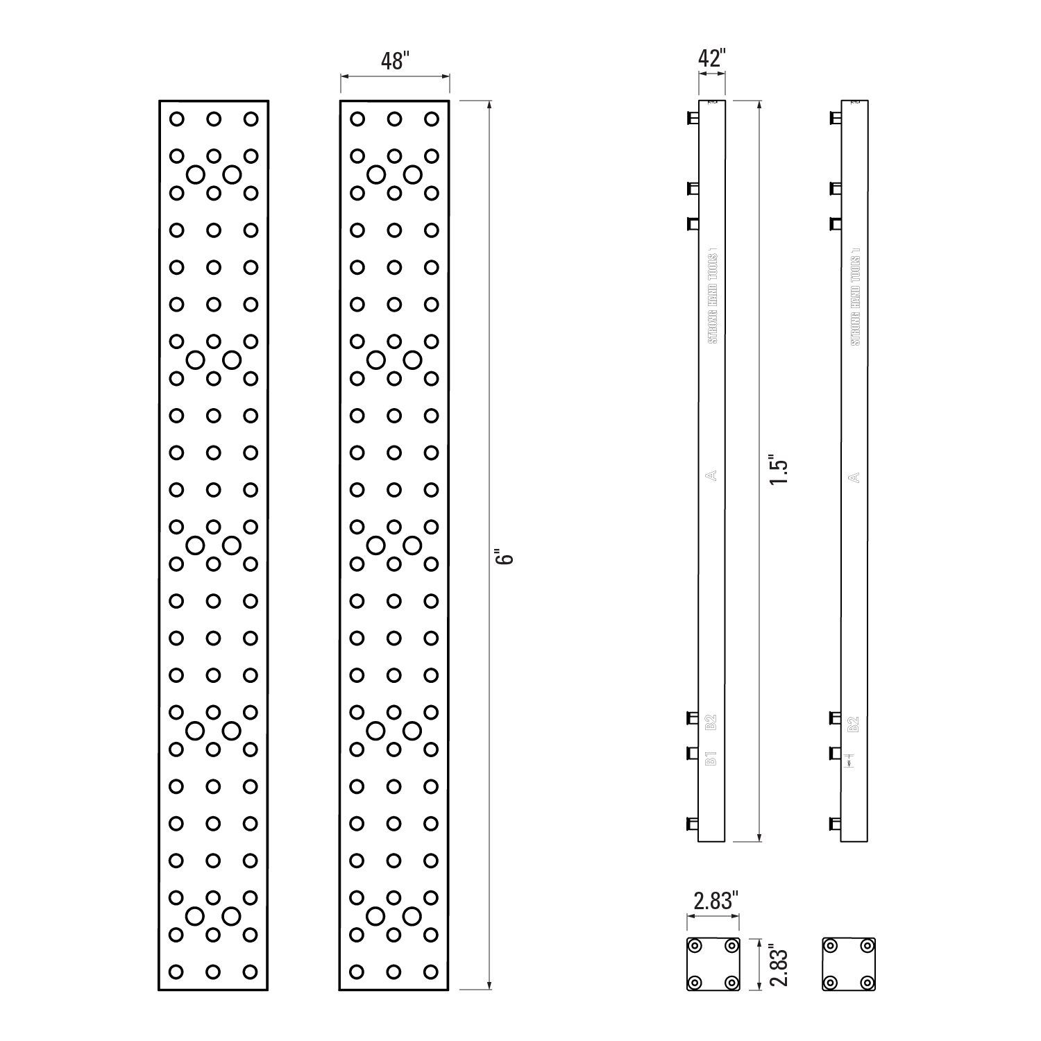 Rhino Plate Expansion Kit with Two 6" x 48" Plates