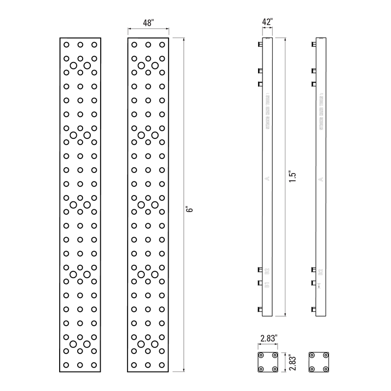 Load image into Gallery viewer, Rhino Plate Expansion Kit with Two 6&quot; x 48&quot; Plates
