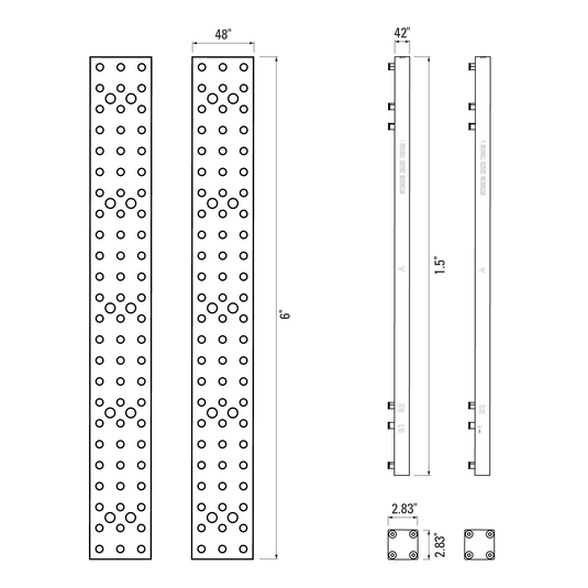 Rhino Plate Expansion Kit with Two 6" x 48" Plates