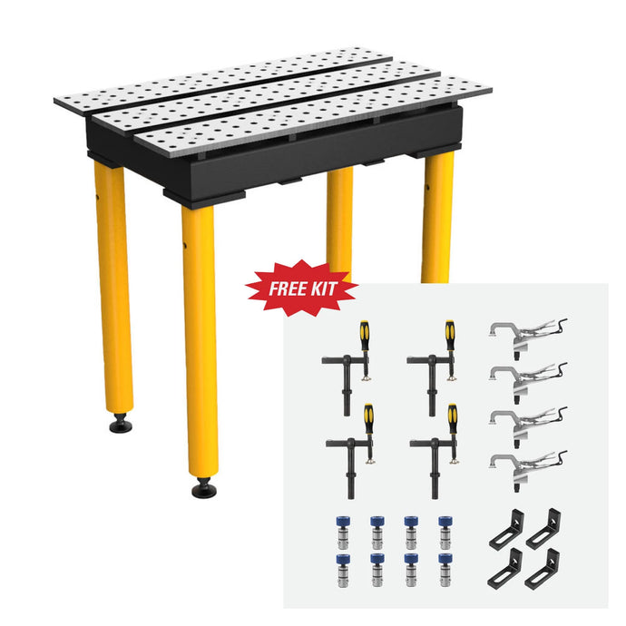 MAX Slotted 2' × 3' Table with FREE 20-pc. Fixturing Kit