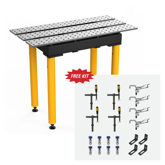 MAX Slotted 2' × 4' Table with FREE 20-pc. Fixturing Kit