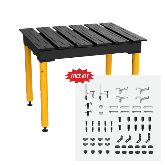 MAX Slotted 4' × 3' Nitrided Table with FREE 66-pc. Fixturing Kit