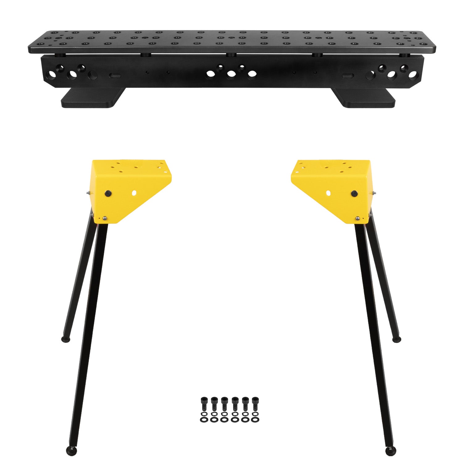 Sawhorse Workstation Components – Tabletop & Legs Options