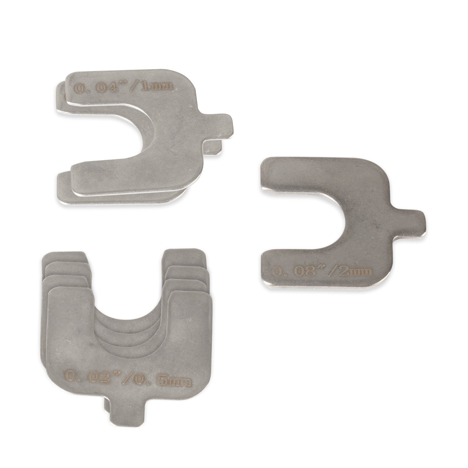 Juego de 7 calzas en forma de U, aptas para orificios de 16 mm y 5/8