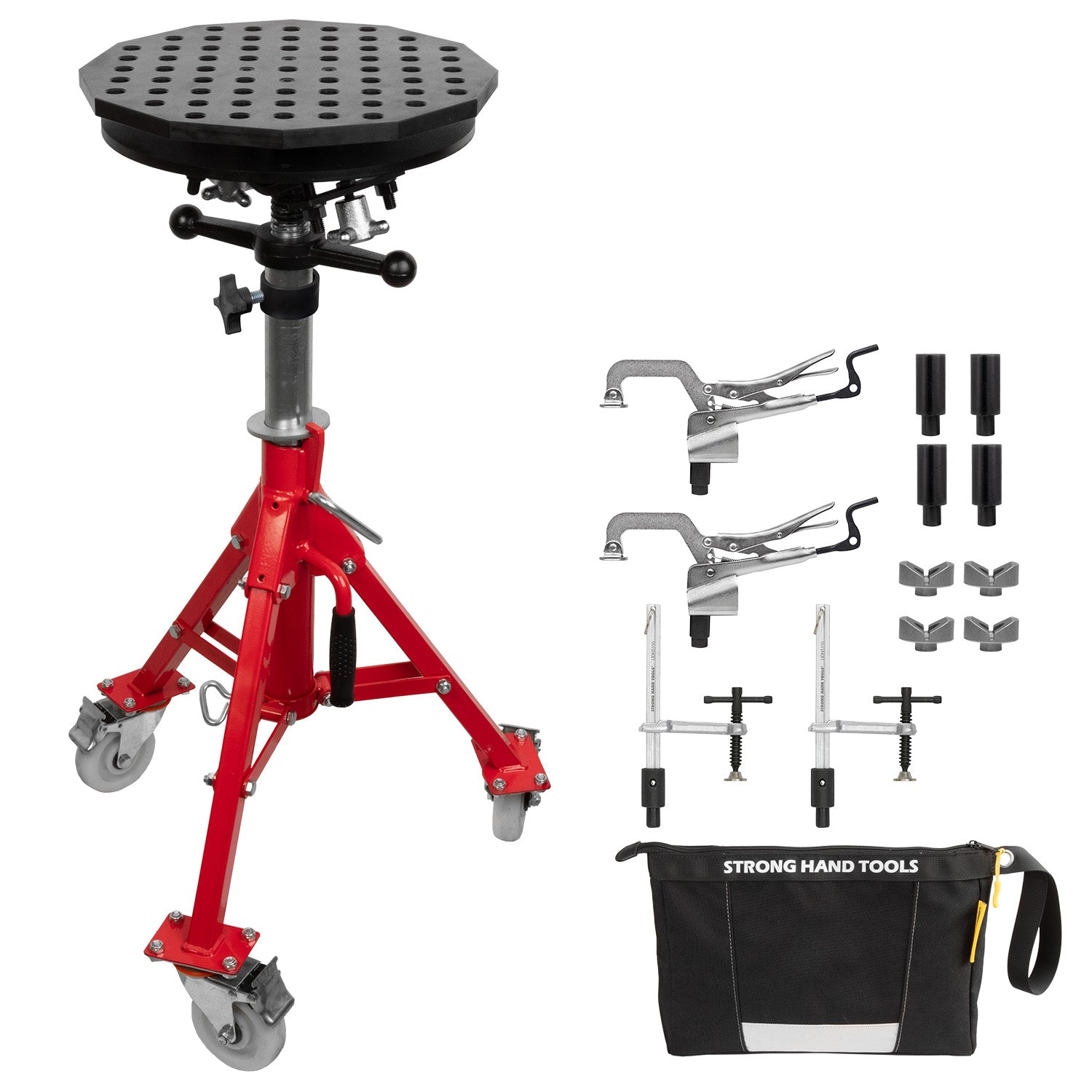 Caster Tripod Work Stand w/ Clamping Kit Package