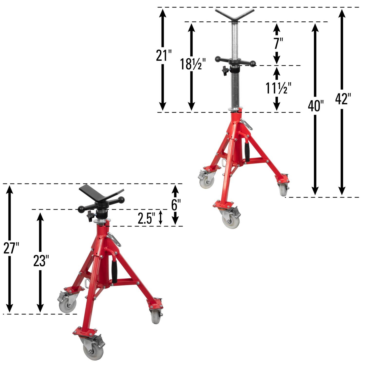 Caster Tripod, Foldable Base Only