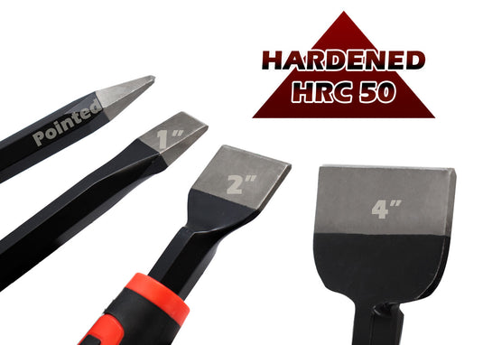 Pointed Tip Chisel with Hand Guard – Strong Hand Tools