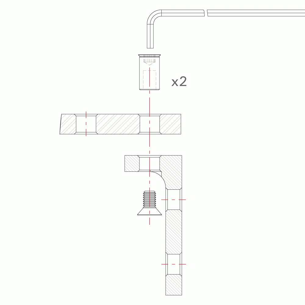 Side Bracket for BuildPro Slotted Tables  (5/8")