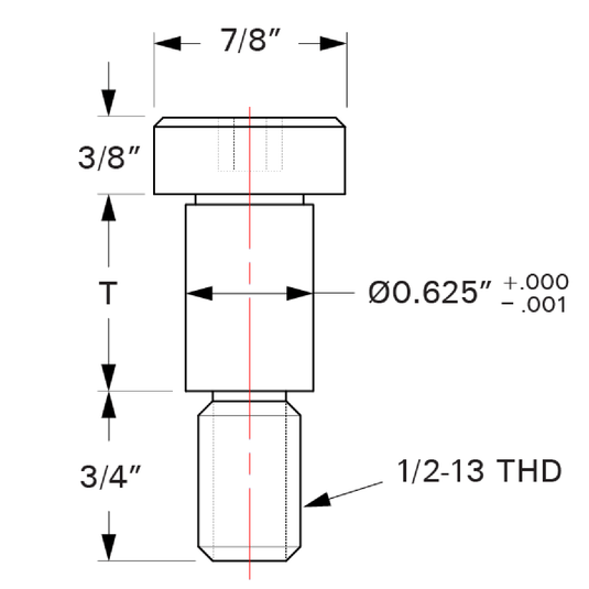 Socket Head Shoulder Bolts, Fit 5/8 Holes