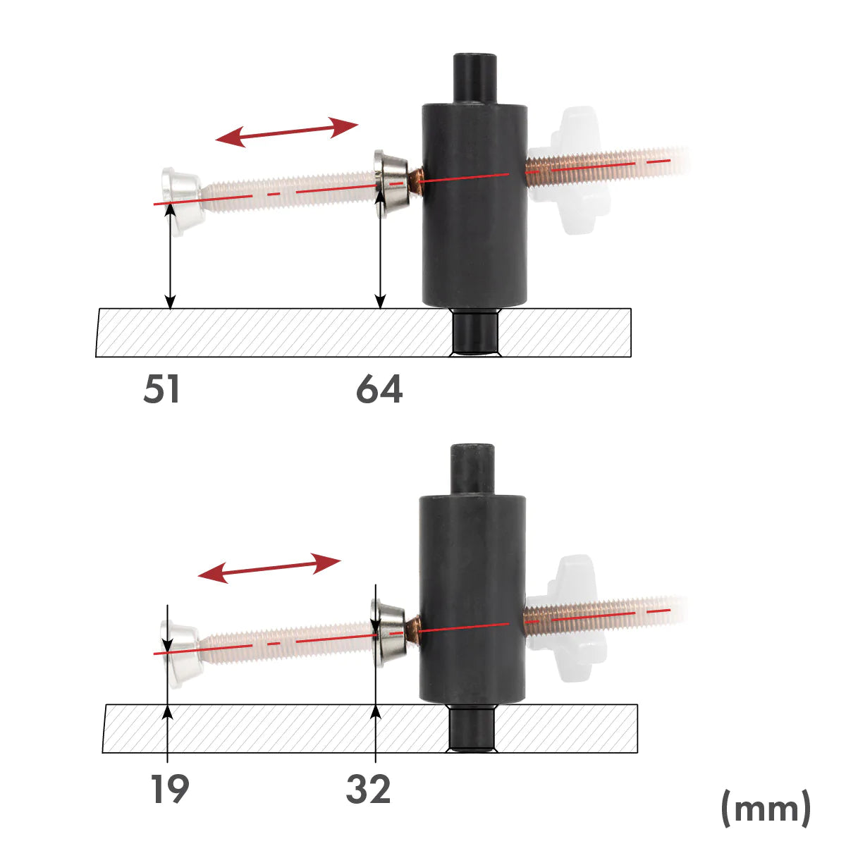 Side Push Clamp, 28 mm