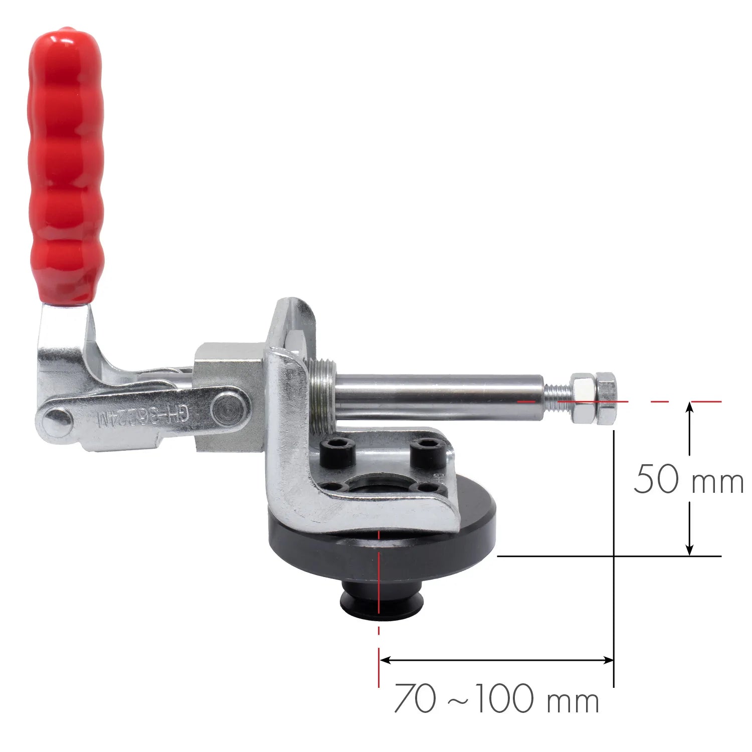 Push/pull Horizontal Toggle Clamp w/ Adapter, 28 mm