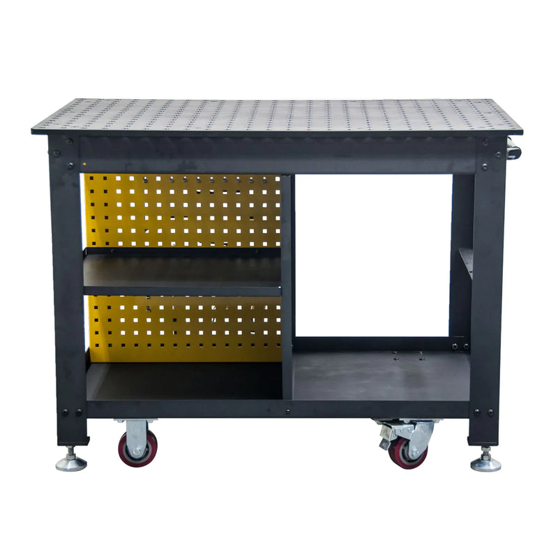 Load image into Gallery viewer, Back View of Rhino Cart Mobile fixturing welding table
