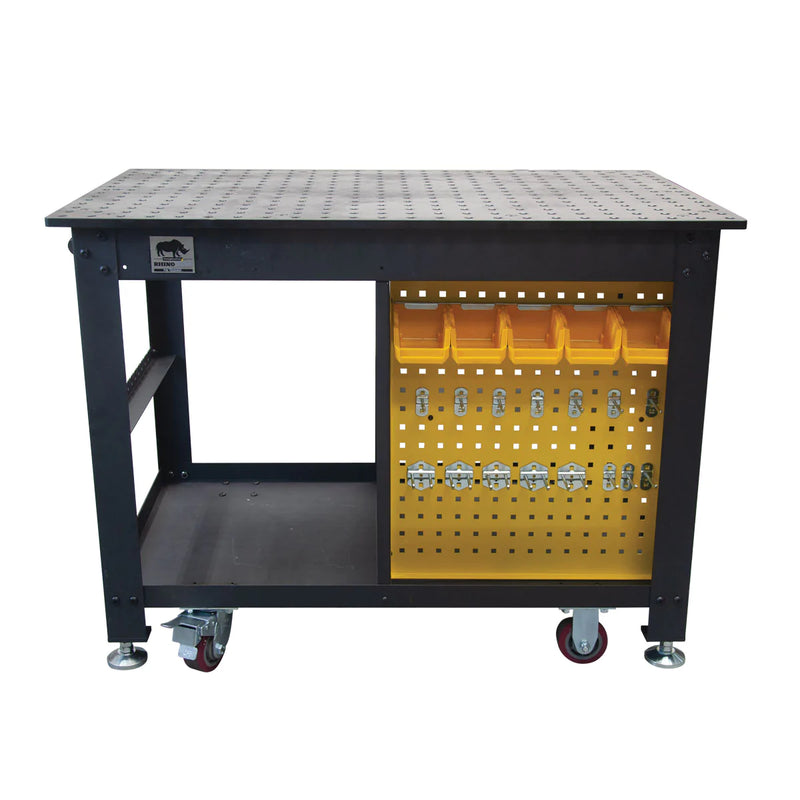 Load image into Gallery viewer, Front View of Rhino Cart Mobile fixturing welding table
