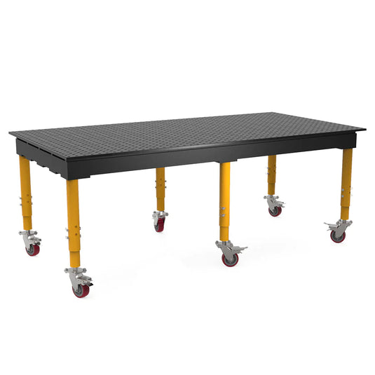 Nitrided 8 by 4 ft max table with casters