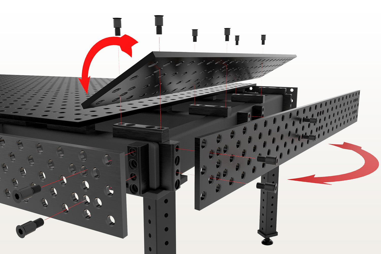 Table Plate Mounting Kits, Fit 5/8 Holes