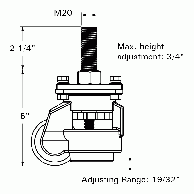 Casters, For Alpha 5/8 and MAX tables