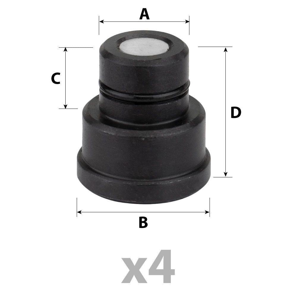 Tapones magnéticos, aptos para orificios de 5/8"