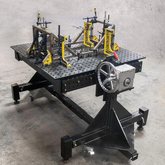 Rotating top welding table