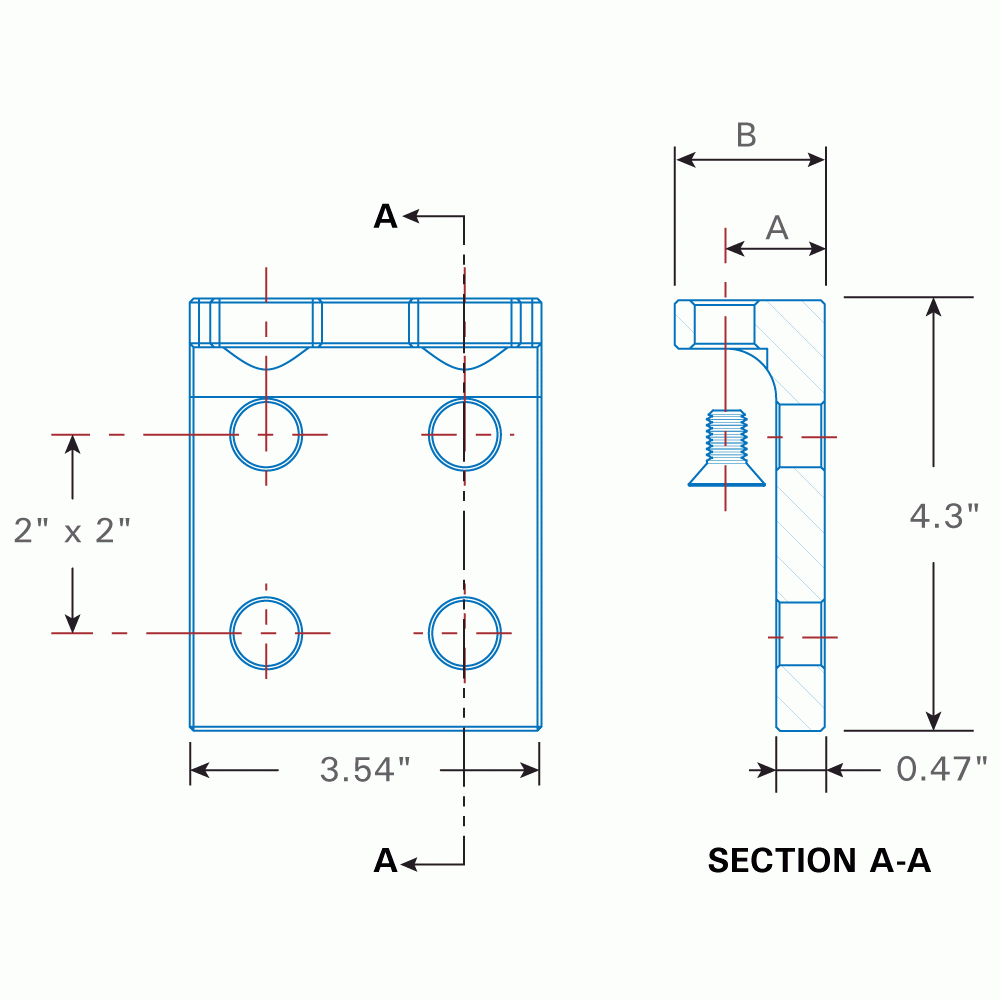 Side Brackets, 5/8 Holes, mounting on MAX and Rhino Carts